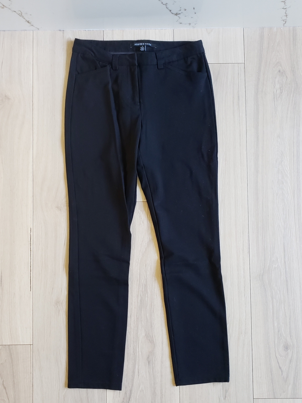 Andrew Marc Black Women's Tailored Stretch Pants‎